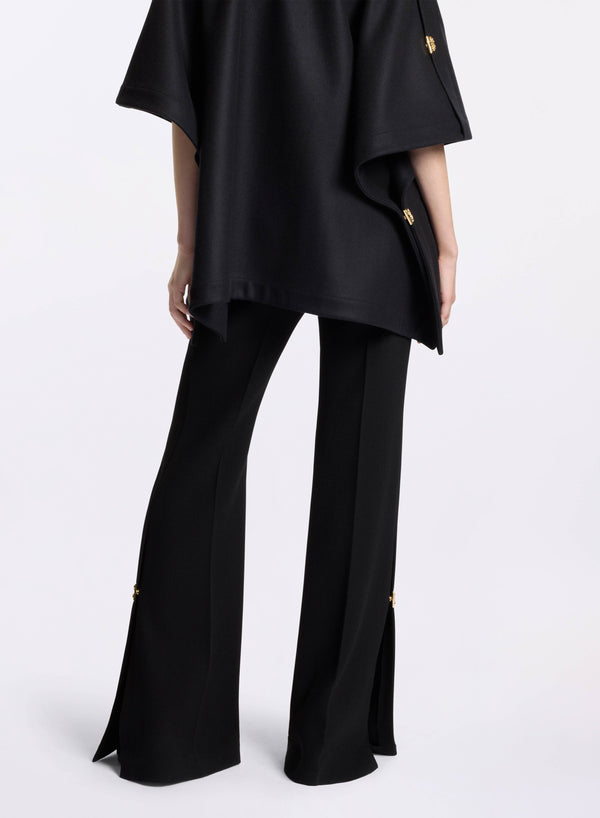elie saab Side slit flared pants Black