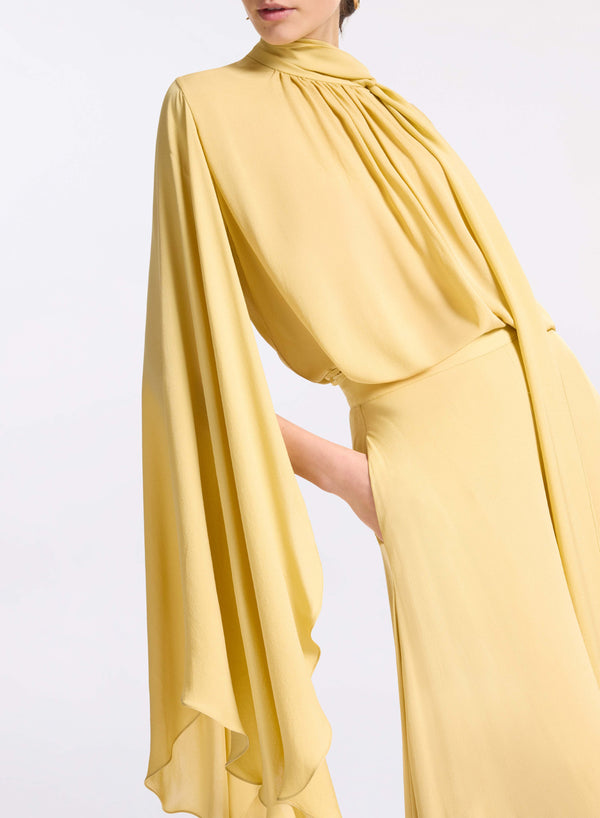 Elie Saab Silk Blouse Sand Gold