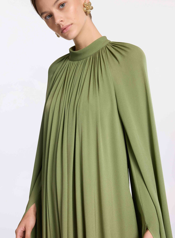 Elie Saab Silk Kaftan Savannah Green
