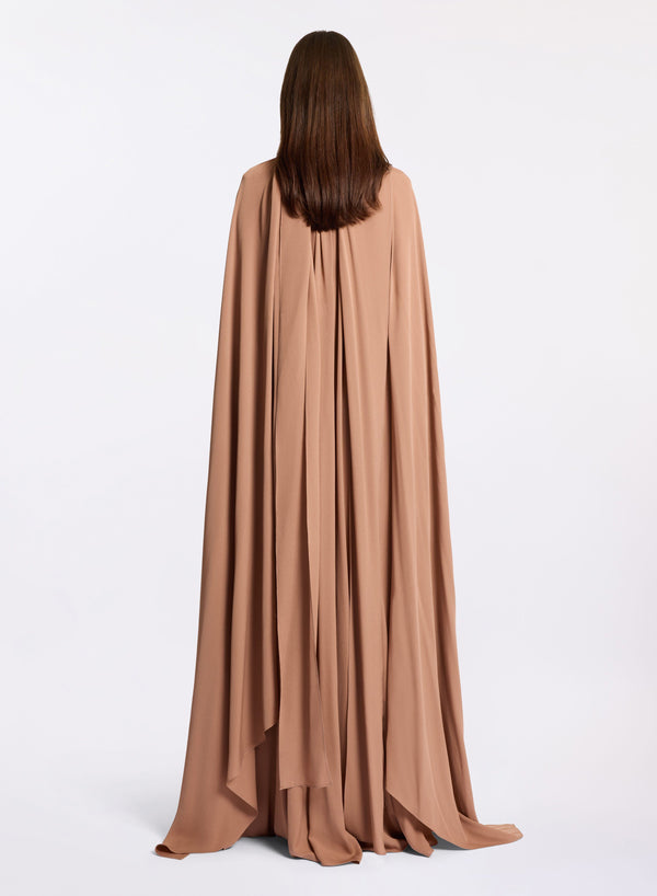 Elie Saab Silk Kaftan Tuscan Tan