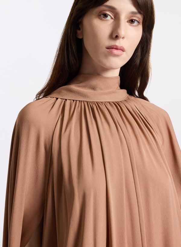 Elie Saab Silk Kaftan Tuscan Tan