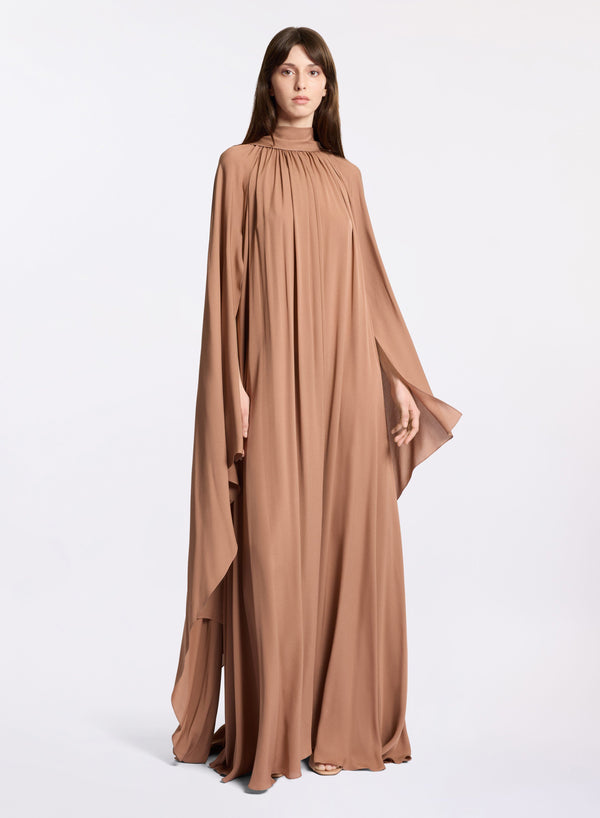 elie saab Silk kaftan Tuscan Tan
