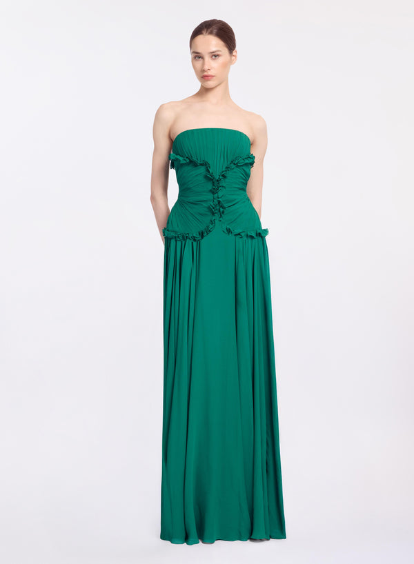 elie saab Silk long dress Absinthe Green