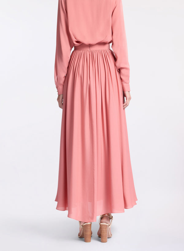 Elie Saab Silk Long Skirt Garden Lily