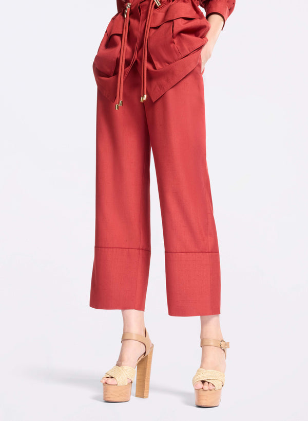 Elie Saab Silk Pants Fireball Lily