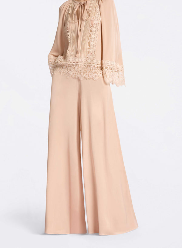 elie saab Silk pants Sand Gazelle
