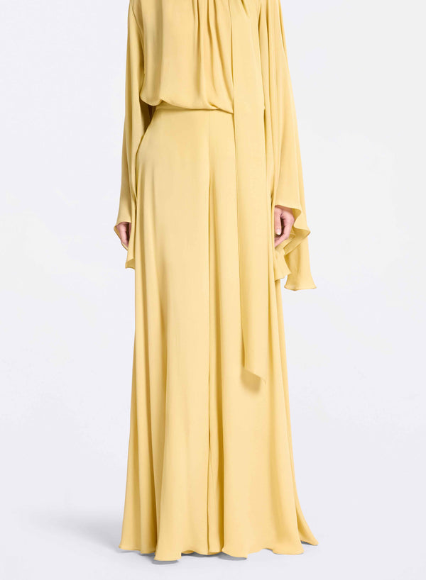 elie saab Silk pants Sand Gold