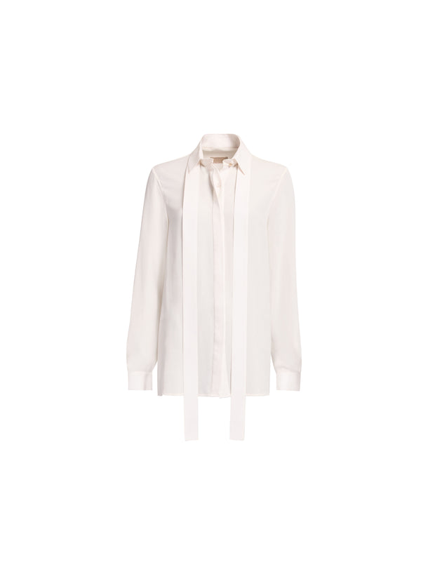 Elie Saab Silk Shirt Powder White