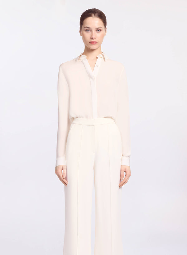 elie saab Silk shirt Powder White
