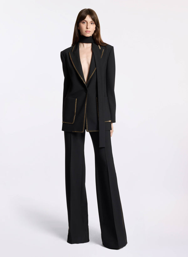 elie saab Stud embellished blazer Black