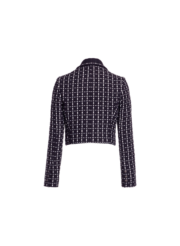 Elie Saab Tweed Jacket Black And White