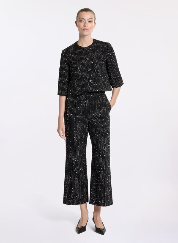 elie saab Tweed jacket Black and White