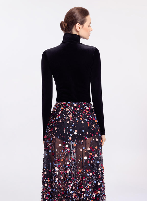 Elie Saab Velvet Top Black