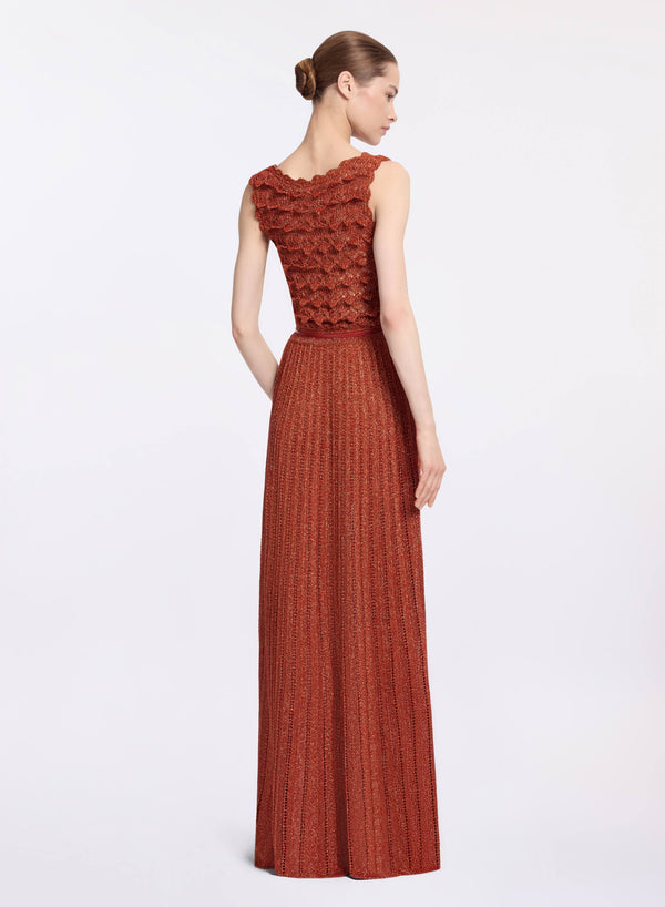 Elie Saab Marchesa Orange Crochet Dress Marchesa Orange