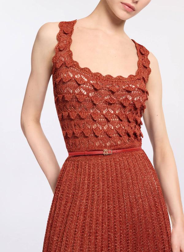 Elie Saab Marchesa Orange Crochet Dress Marchesa Orange