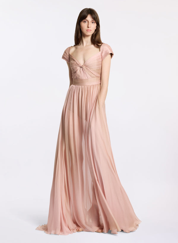 elie saab Printed chiffon long dress Gradient Print