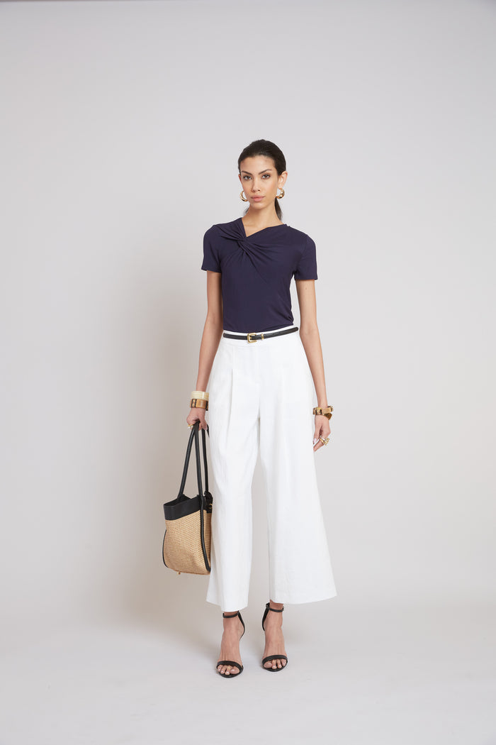 Elie Tahari Asymmetric Knot T-Shirt STARGAZER