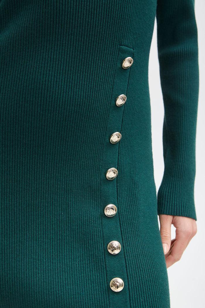 Elie Tahari Button Sweater Dress JUNIPER