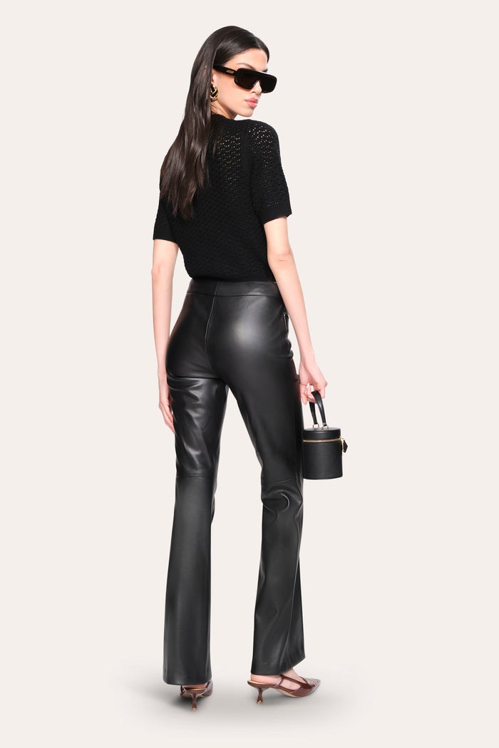 Elie Tahari Caro Vegan Leather Pant BLACK