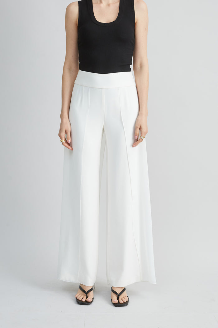elie tahari Chiffon Panel Pant FOAM
