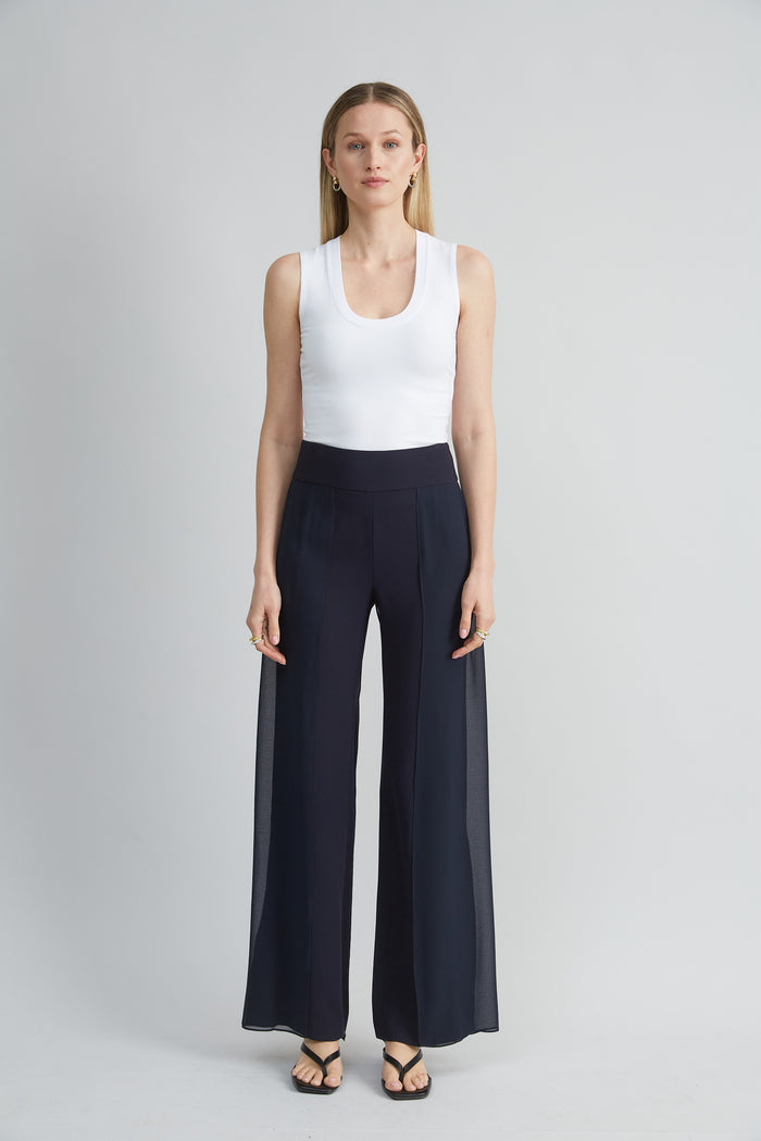 Elie Tahari Chiffon Panel Pant STARGAZER
