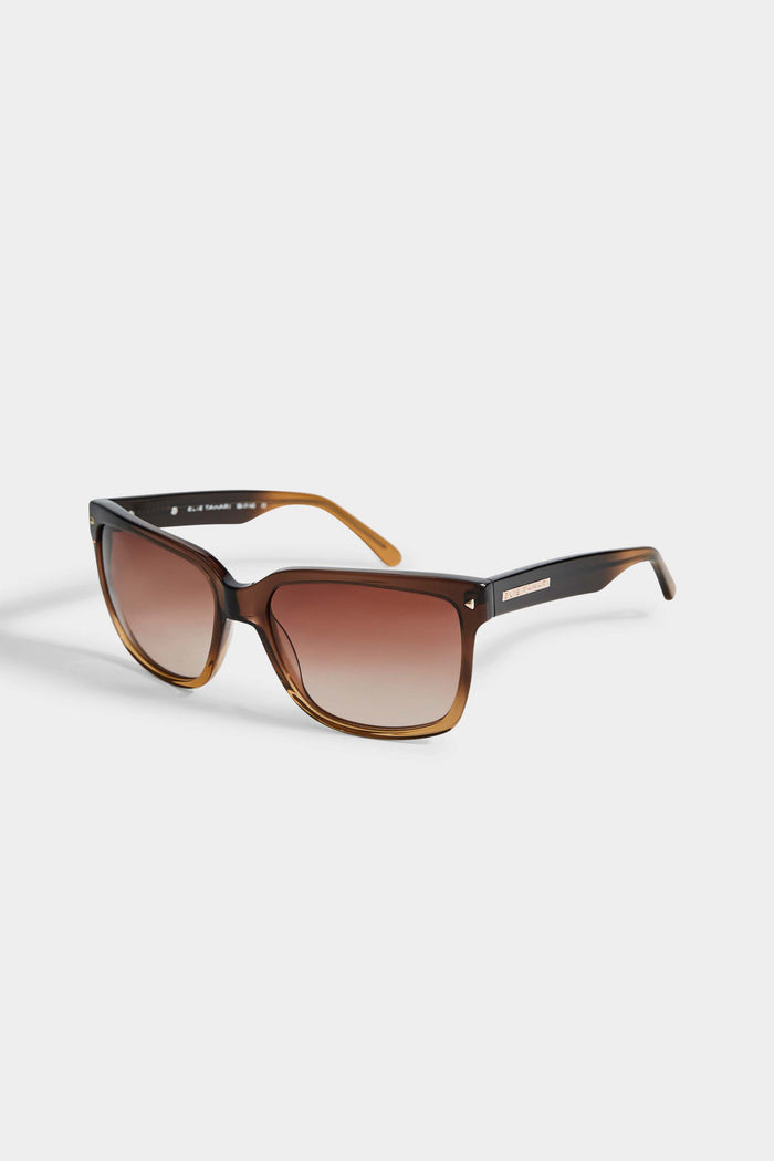 Elie Tahari Classic Rectangle Sunglasses BROWN