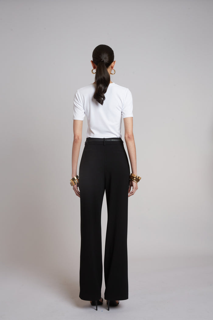 Elie Tahari Classic Rib Tee WHITE