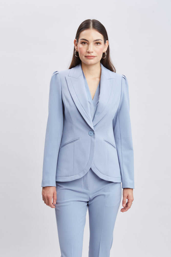 elie tahari Contour Blazer BLUE HAZE