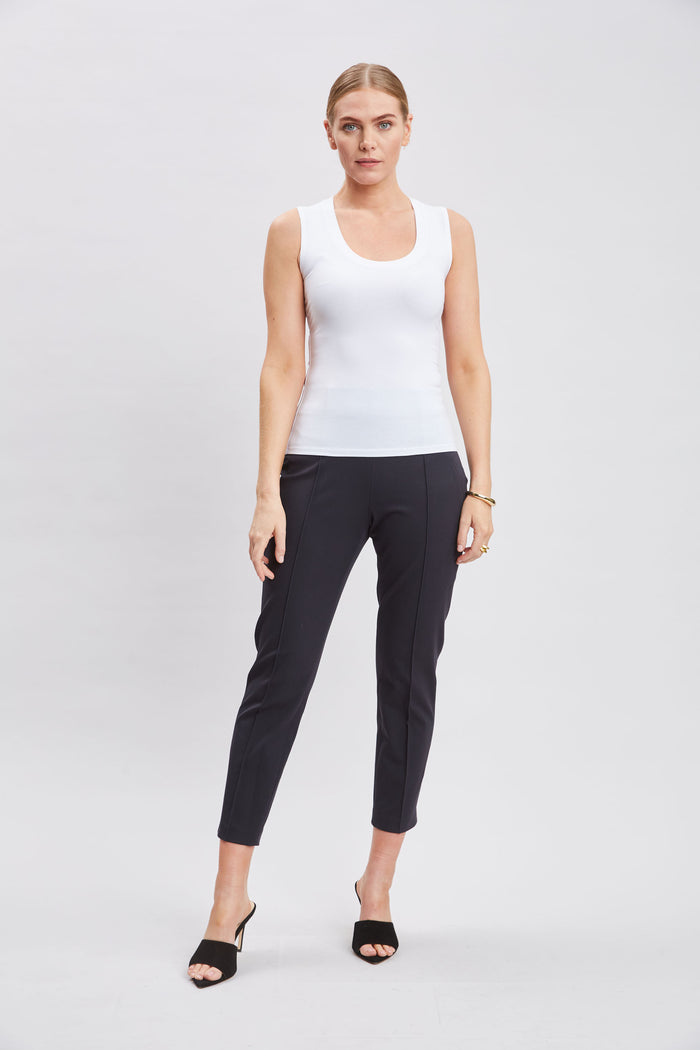 Elie Tahari Contour Slim Cropped Pant BLACK