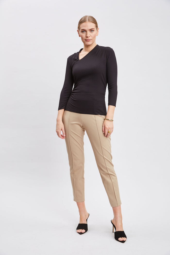 Elie Tahari Contour Slim Cropped Pant RATTAN