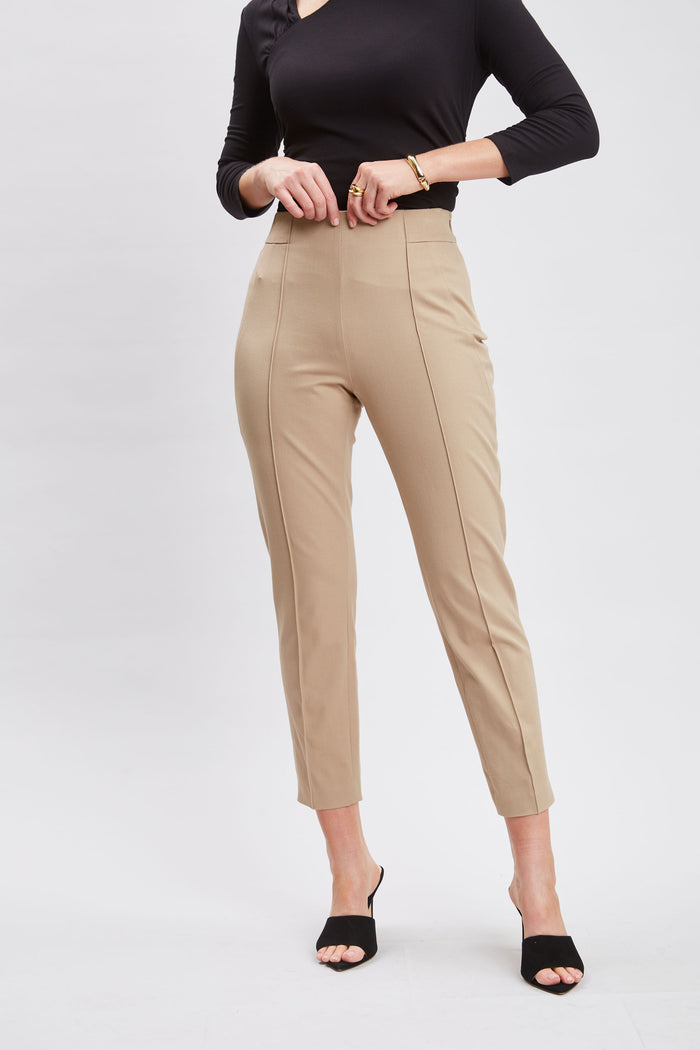 Elie Tahari Contour Slim Cropped Pant RATTAN