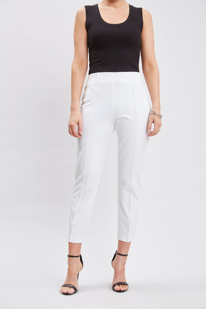 elie tahari Contour Slim Cropped Pant WHITE