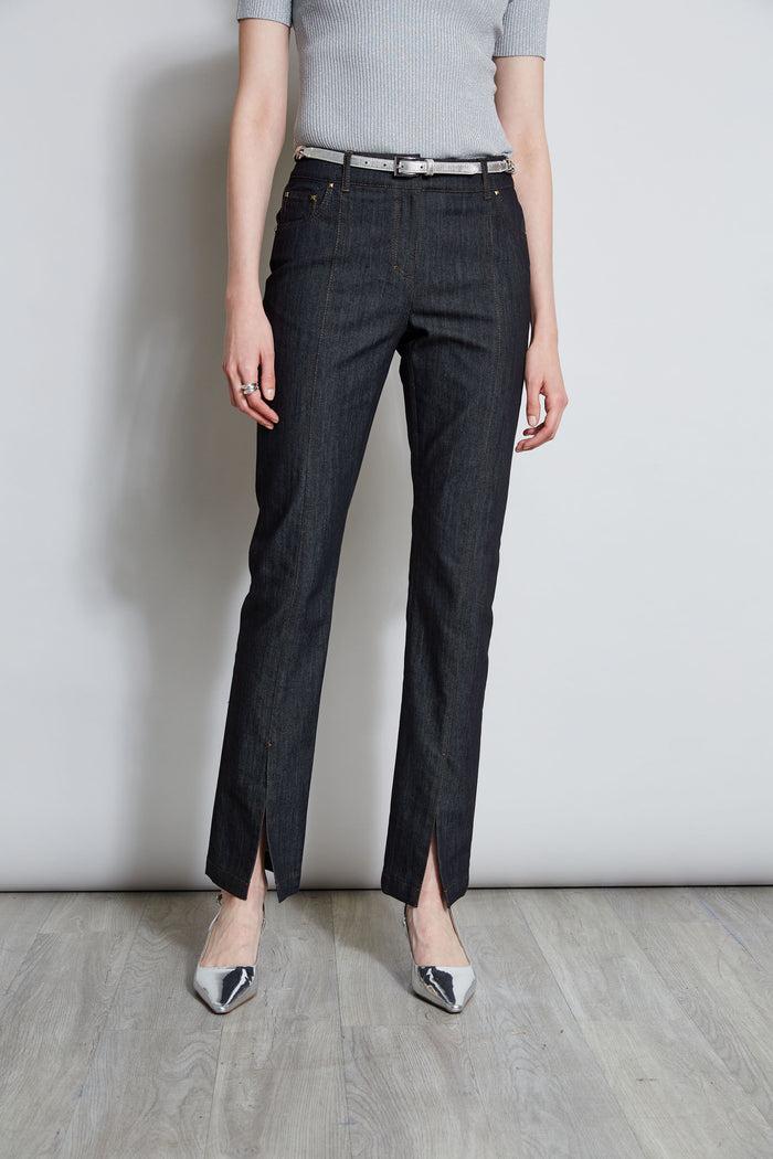 elie tahari Denim Slit Front Jeans INDIGO