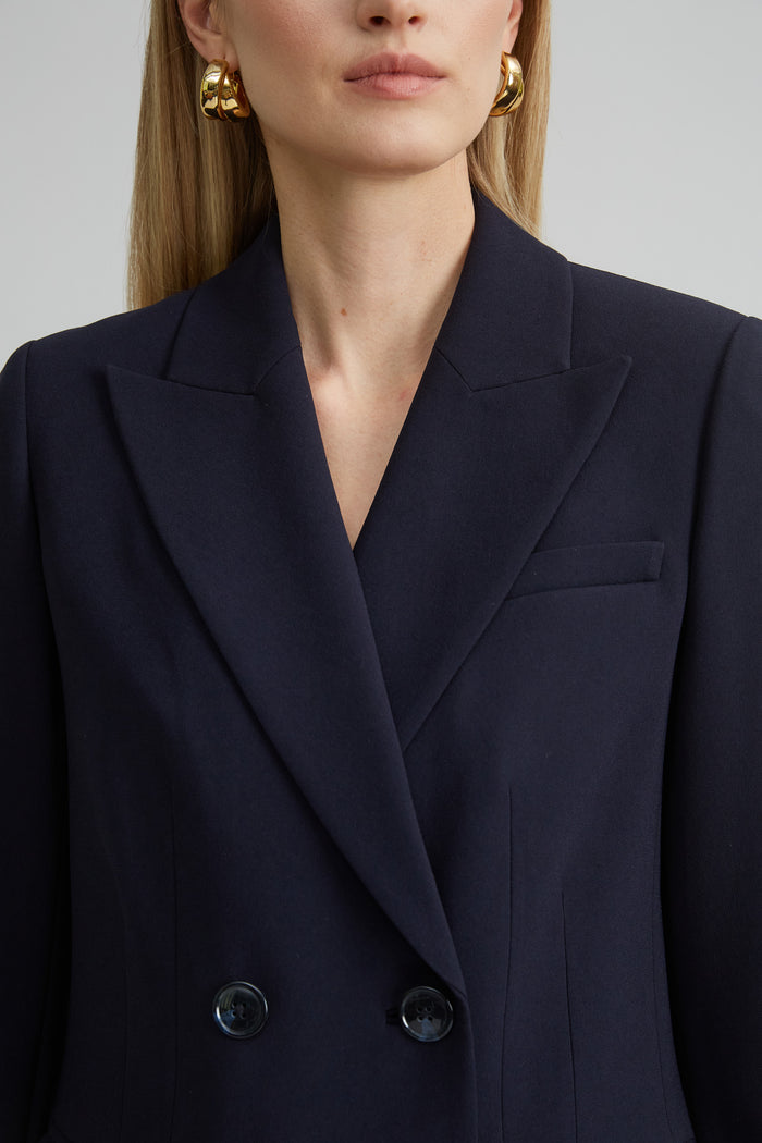 Elie Tahari Double Breasted Crepe Blazer STARGAZER
