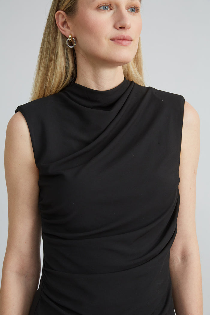 Elie Tahari Draped Jersey Knit BLACK
