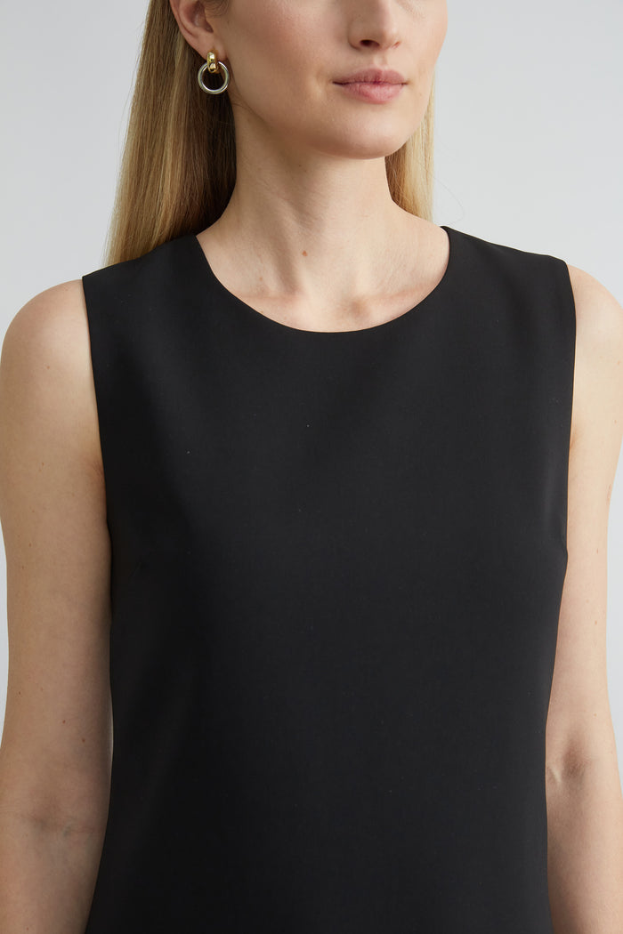 Elie Tahari Floral Hem Shift Dress BLACK