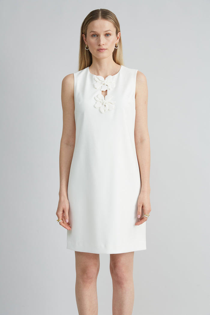 Elie Tahari Flower Shift Dress FOAM