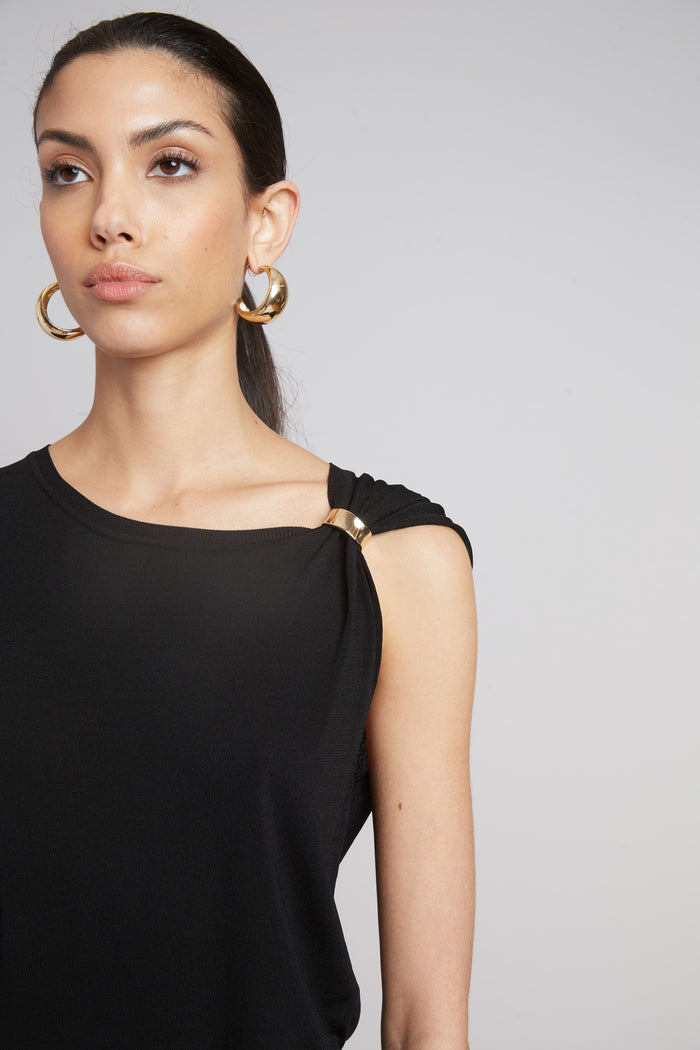 Elie Tahari Gilded Top BLACK