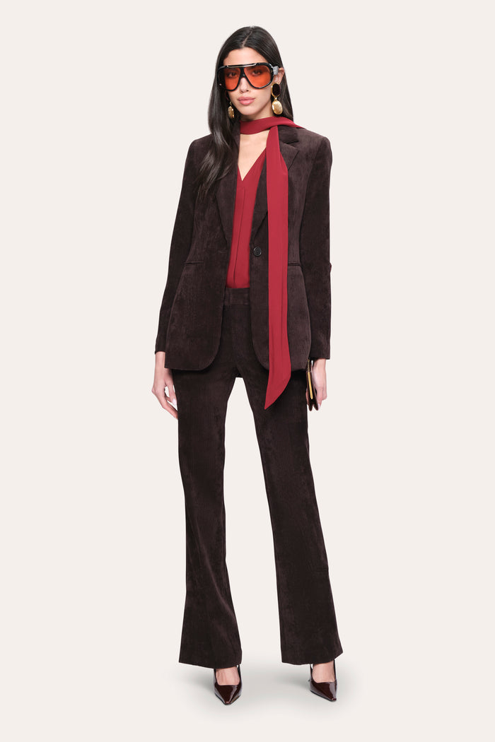 Elie Tahari Gloria Corduroy Blazer WOOD