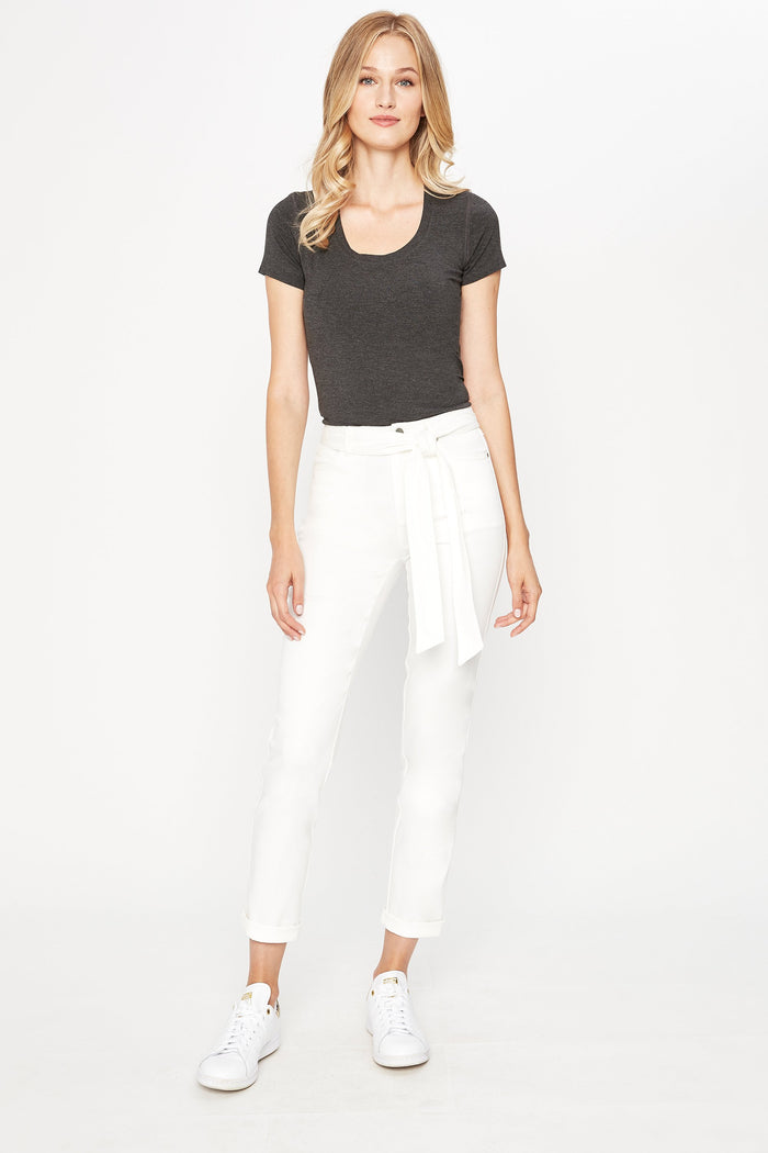 elie tahari Jaden High Rise Jean White