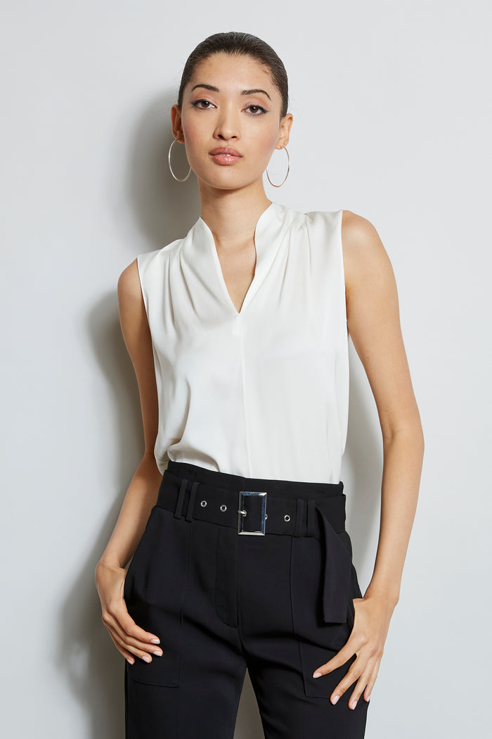 elie tahari Judith Shirt Creme