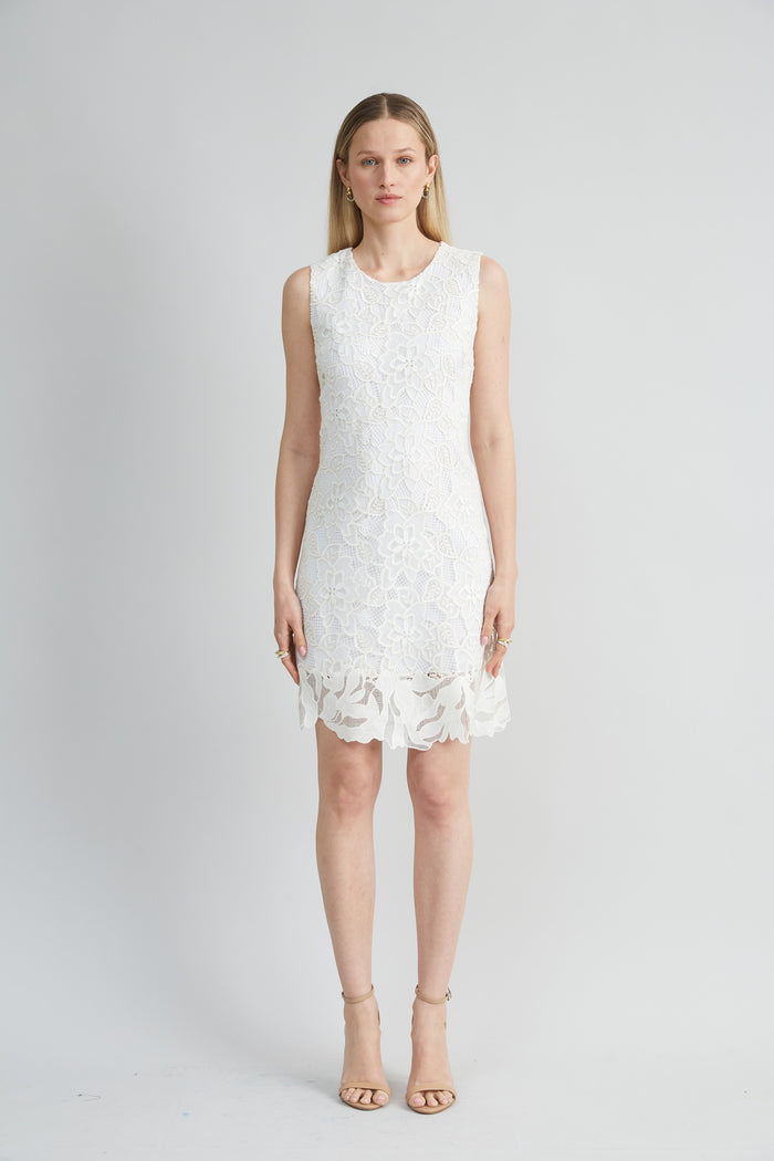 elie tahari Lace Shift Dress FOAM