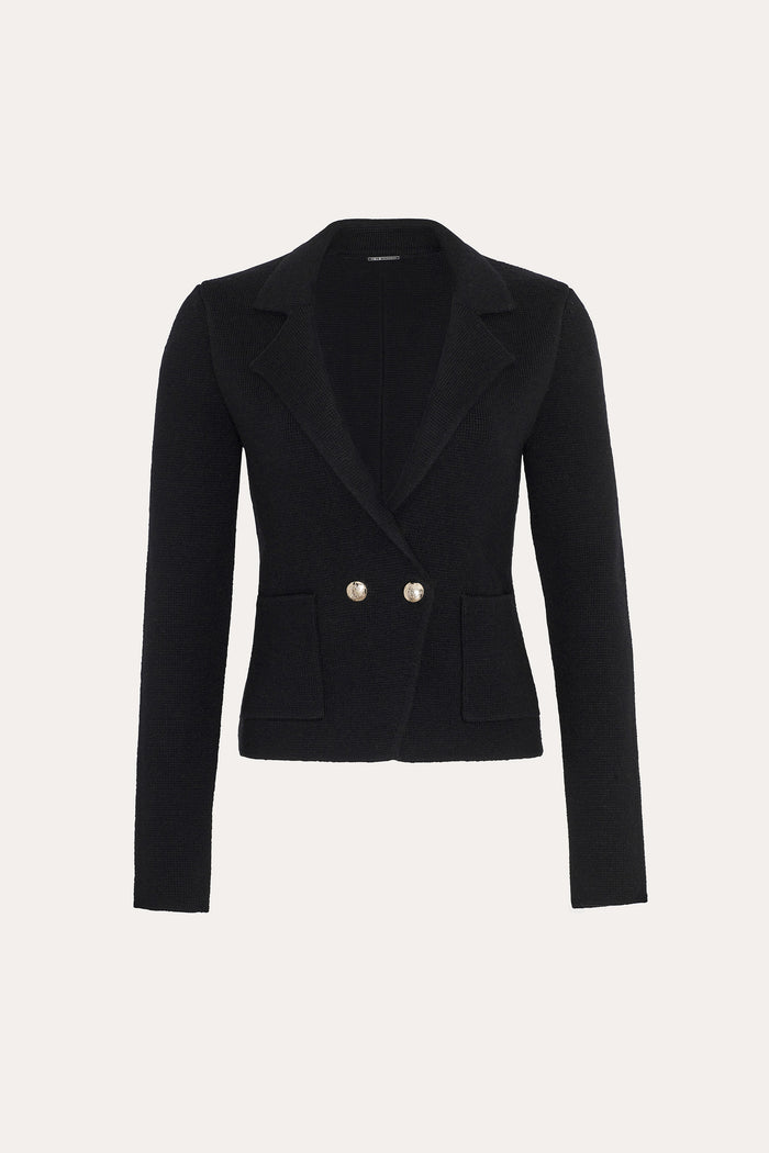 elie tahari Lily Knit Jacket BLACK