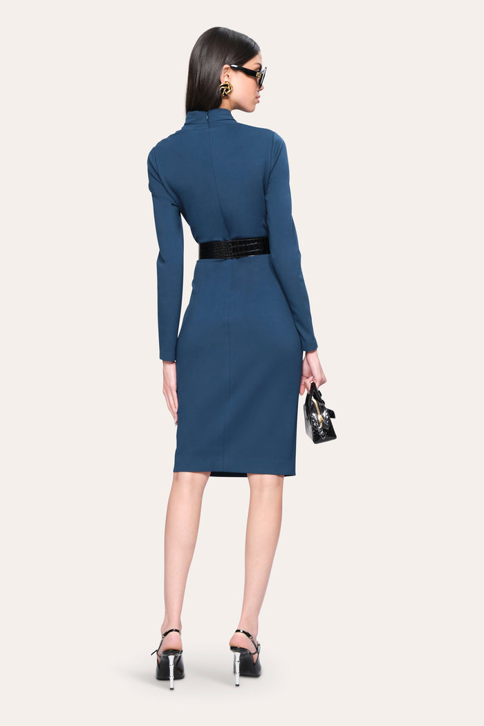 Elie Tahari Margaux Ruched Dress DEEP TEAL