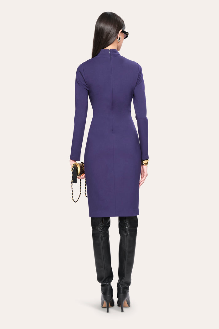 Elie Tahari Margaux Ruched Dress STORM BLUE