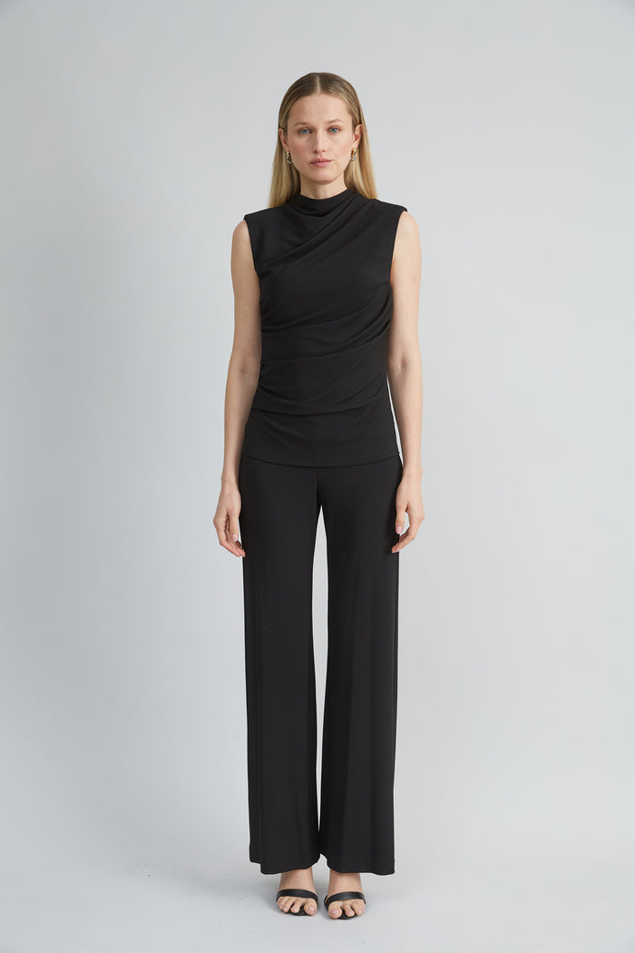 Elie Tahari Matte Jersey Wide Leg Pant BLACK