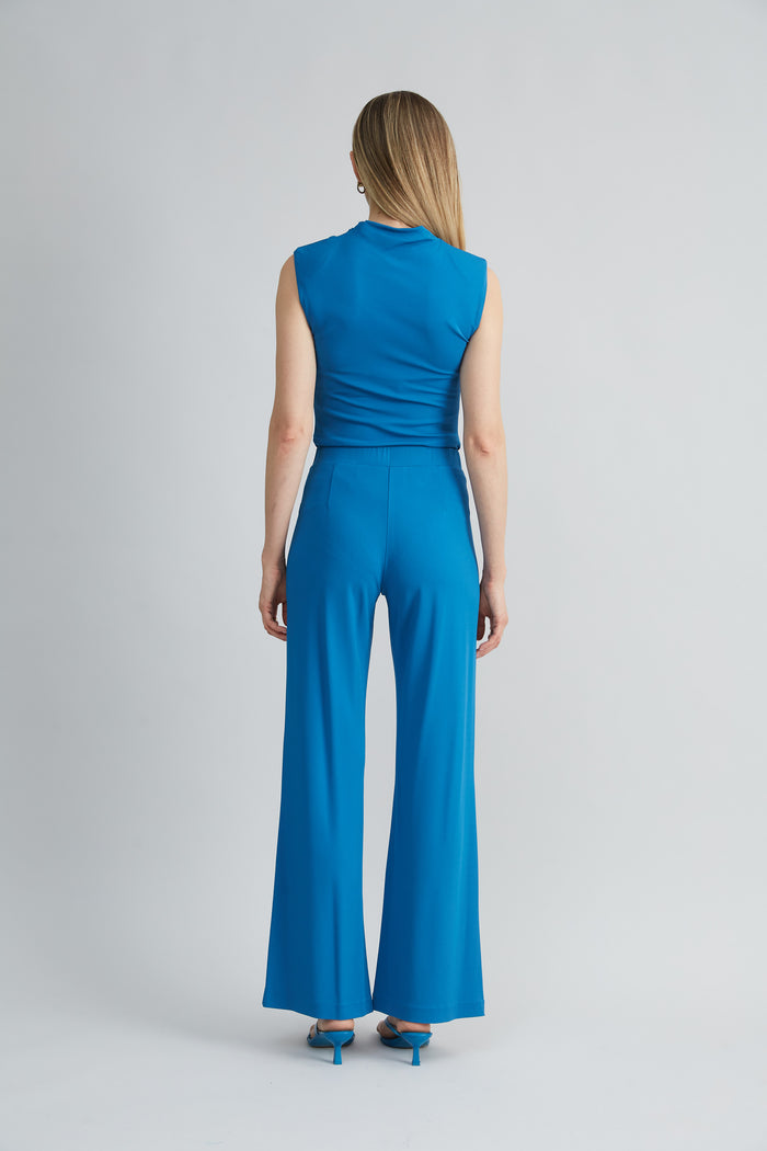 Elie Tahari Matte Jersey Wide Leg Pant OCEAN