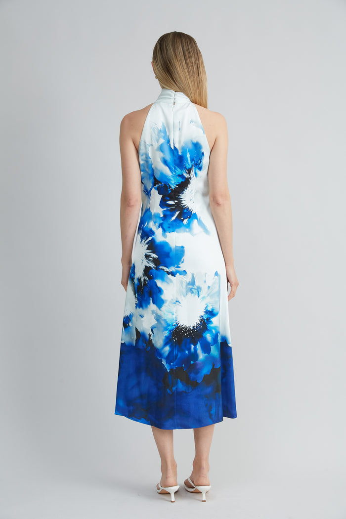 Elie Tahari Maxi Halter Dress MULTI