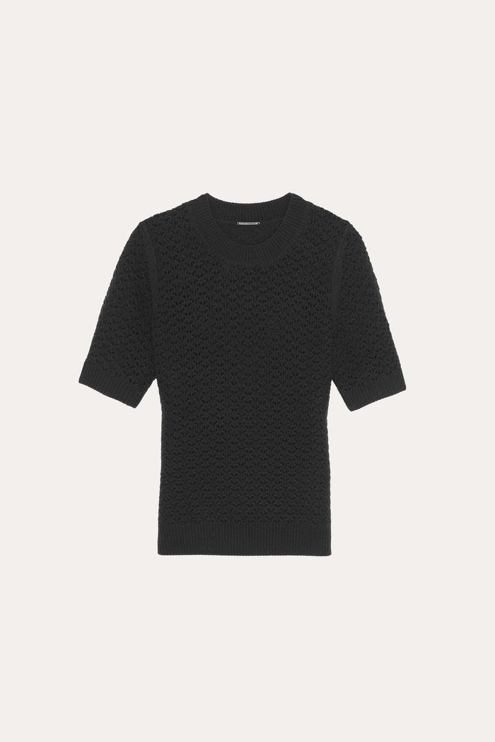 elie tahari Maya Wool Sweater BLACK