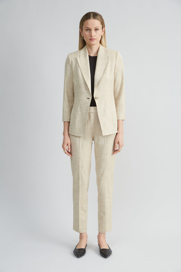 Elie Tahari Melange Slim Pant CASHEW MELANGE